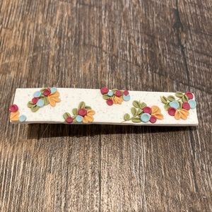 Clay Hair Clip, Floral, Handmade-New!
